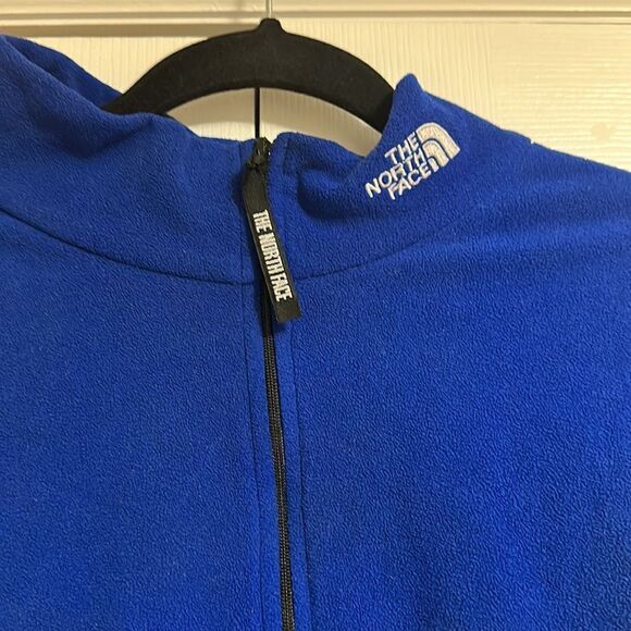 The North Face Men’s Royal Blue Pullover Fleece Light Jacket Size L - Picture 2 of 5